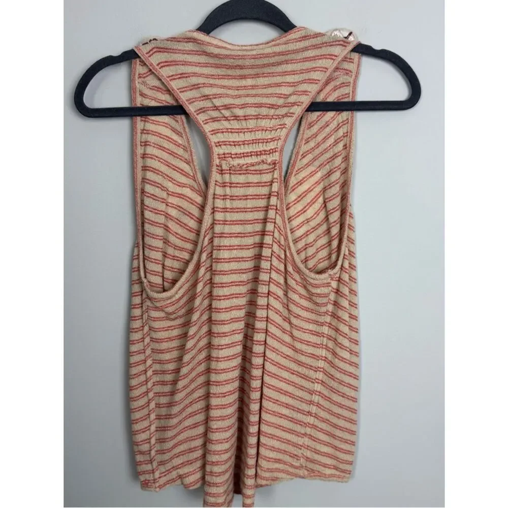 FREE PEOPLE | Frida Floral Striped Wrap Style V-Neck Tank Women’s Size Small